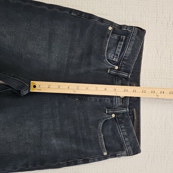 Banana Republic Premium Jeans Women's 27L (28x30) Raw Hem Dark Wash Leggings EUC - Picture 11 of 14